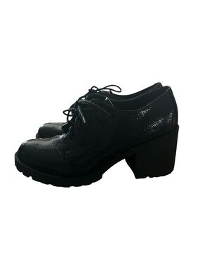Black Patent Oxford Heels